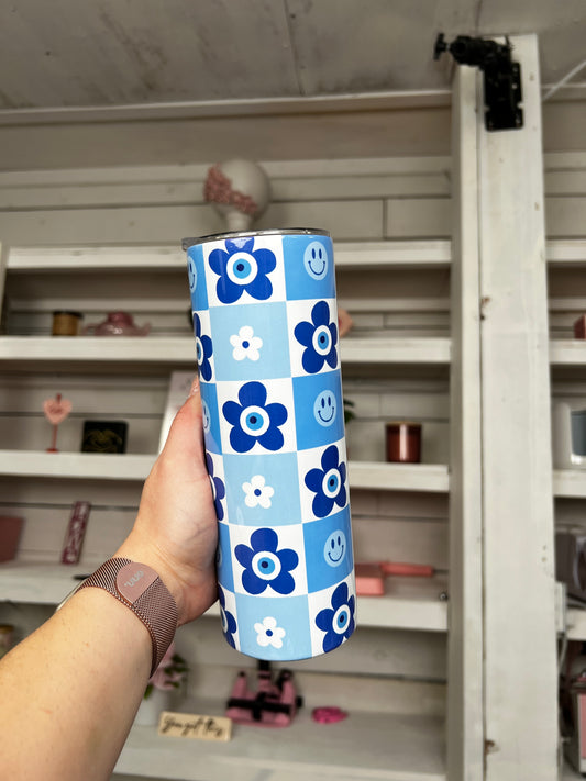 Retro Blue 20oz Tumbler