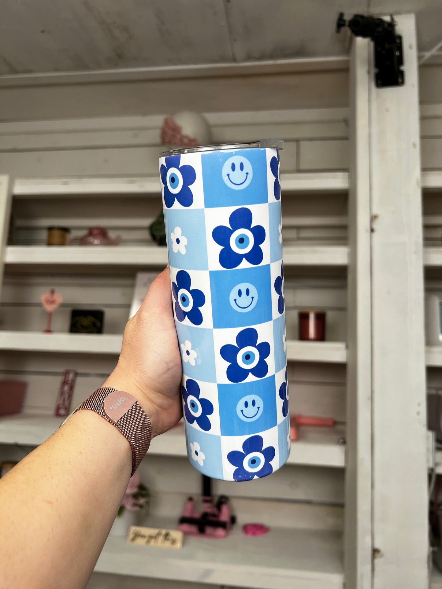 Retro Blue 20oz Tumbler