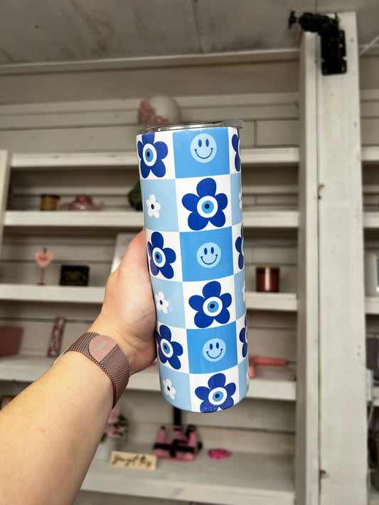 Retro Blue 20oz Tumbler