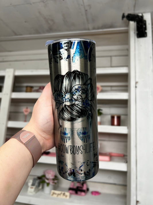 Sports Girl Dallas 20oz Tumbler Stainless Look
