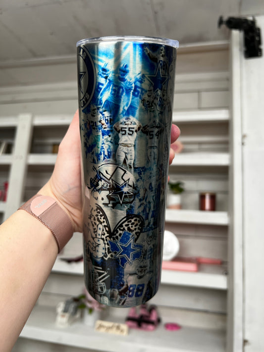 Sports Girl Dallas 20oz Tumbler Stainless Look