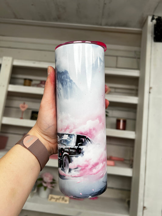 Car Pink Smoke 20oz Tumbler