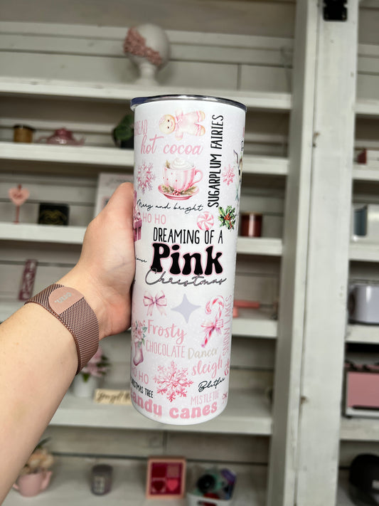 Pink Christmas 20oz Tumbler