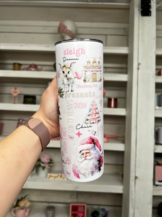 Pink Christmas 20oz Tumbler