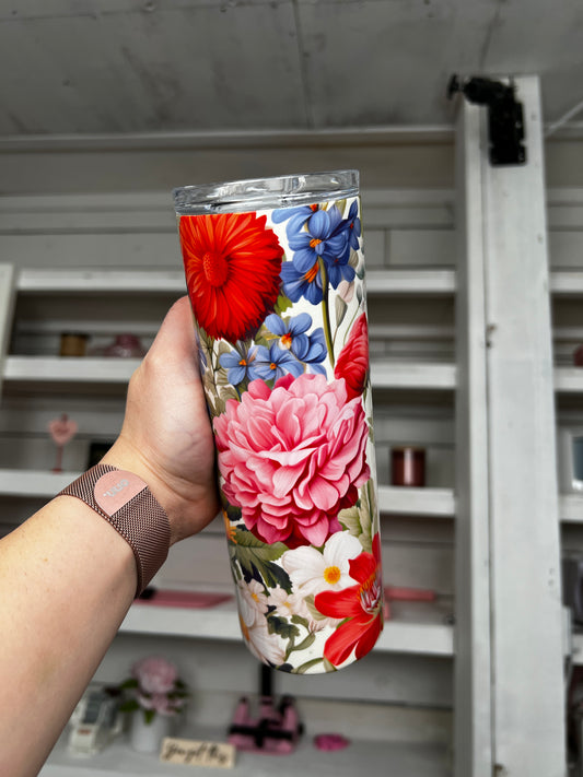 Flowers 20oz Tumbler
