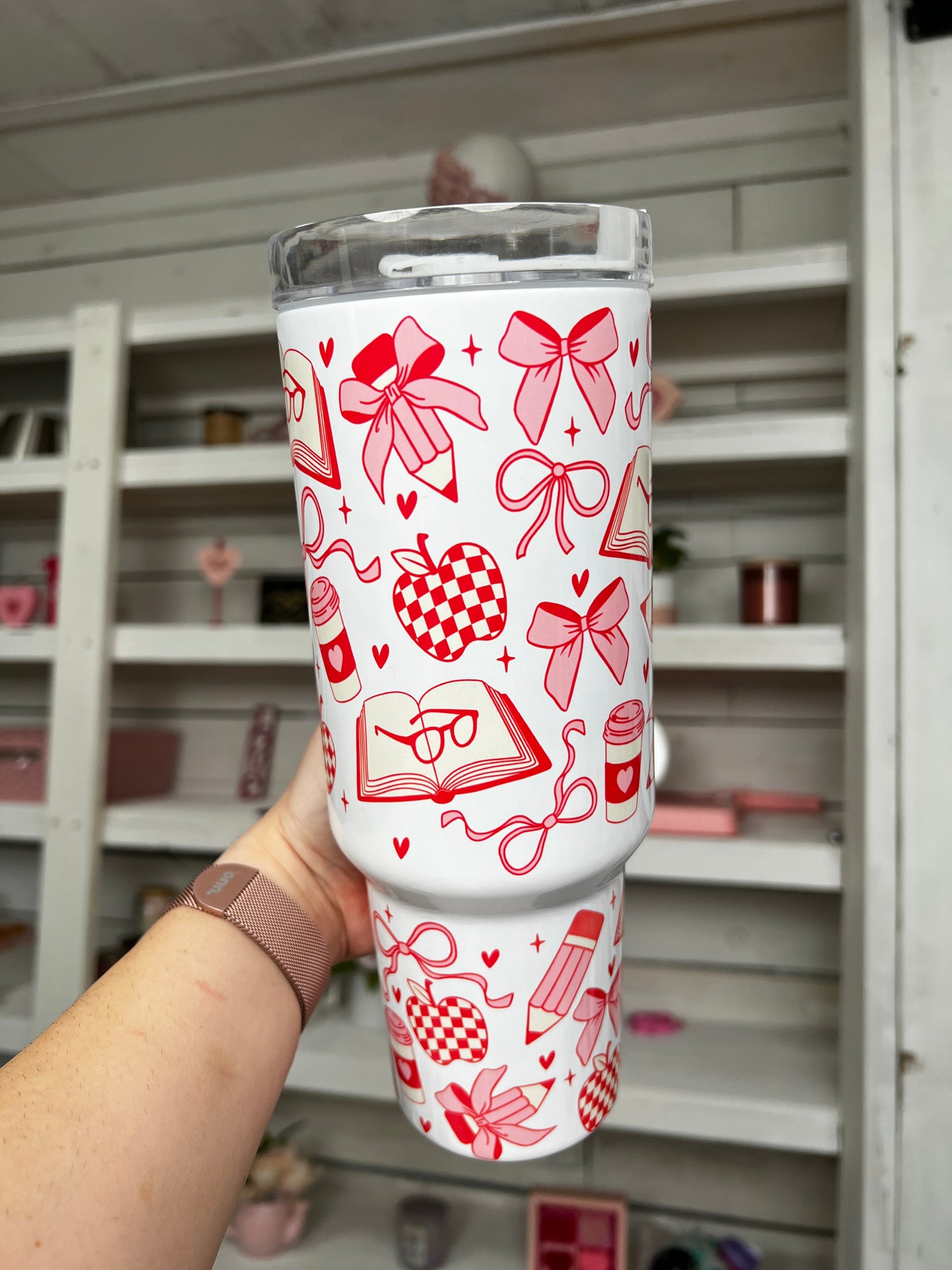 Coquette Teacher Oopsie 40oz tumbler