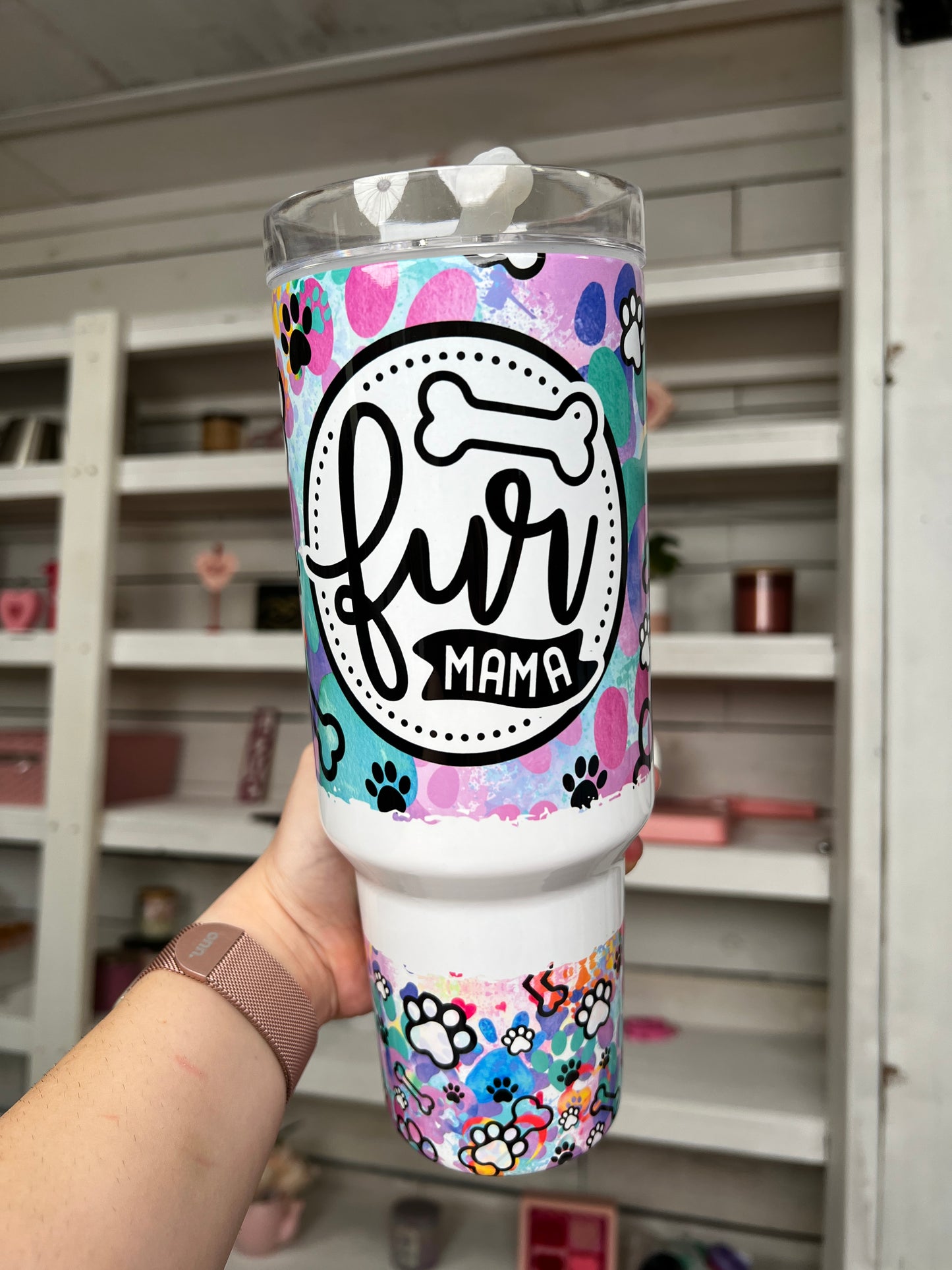 Fur Mama 40oz tumbler