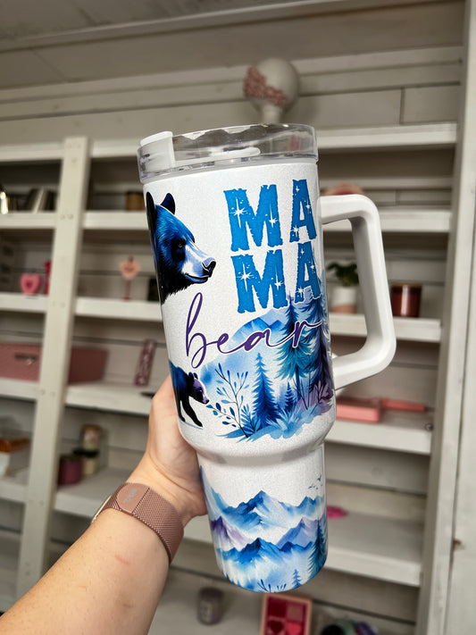 Mama Bear Shimmer 40oz tumbler