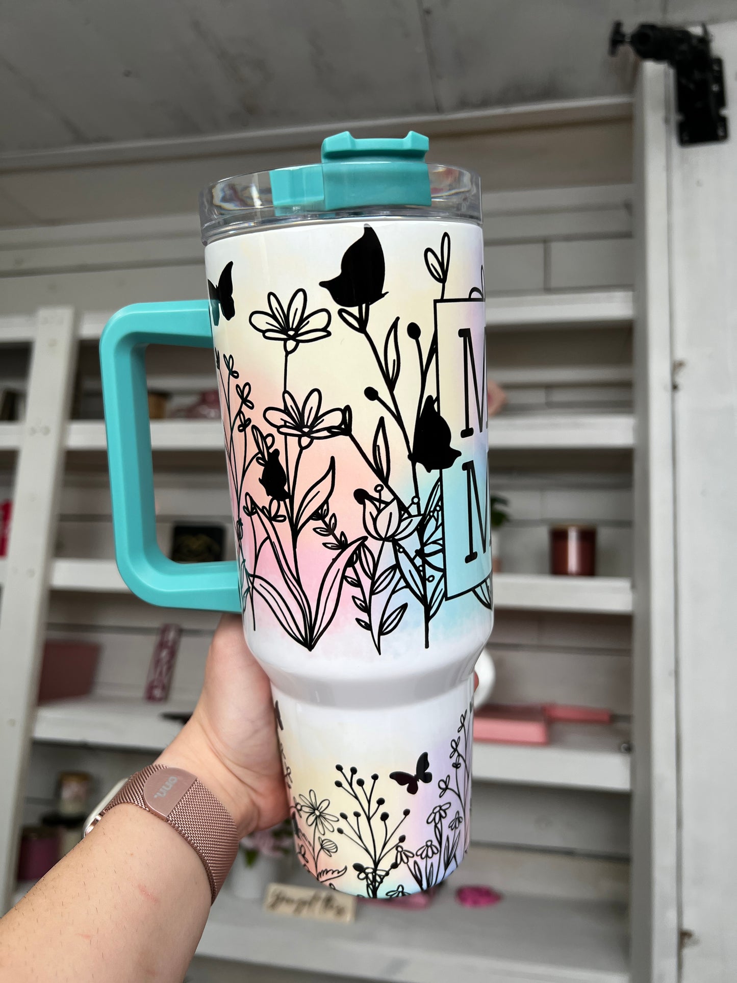 Mama Blue 40oz tumbler