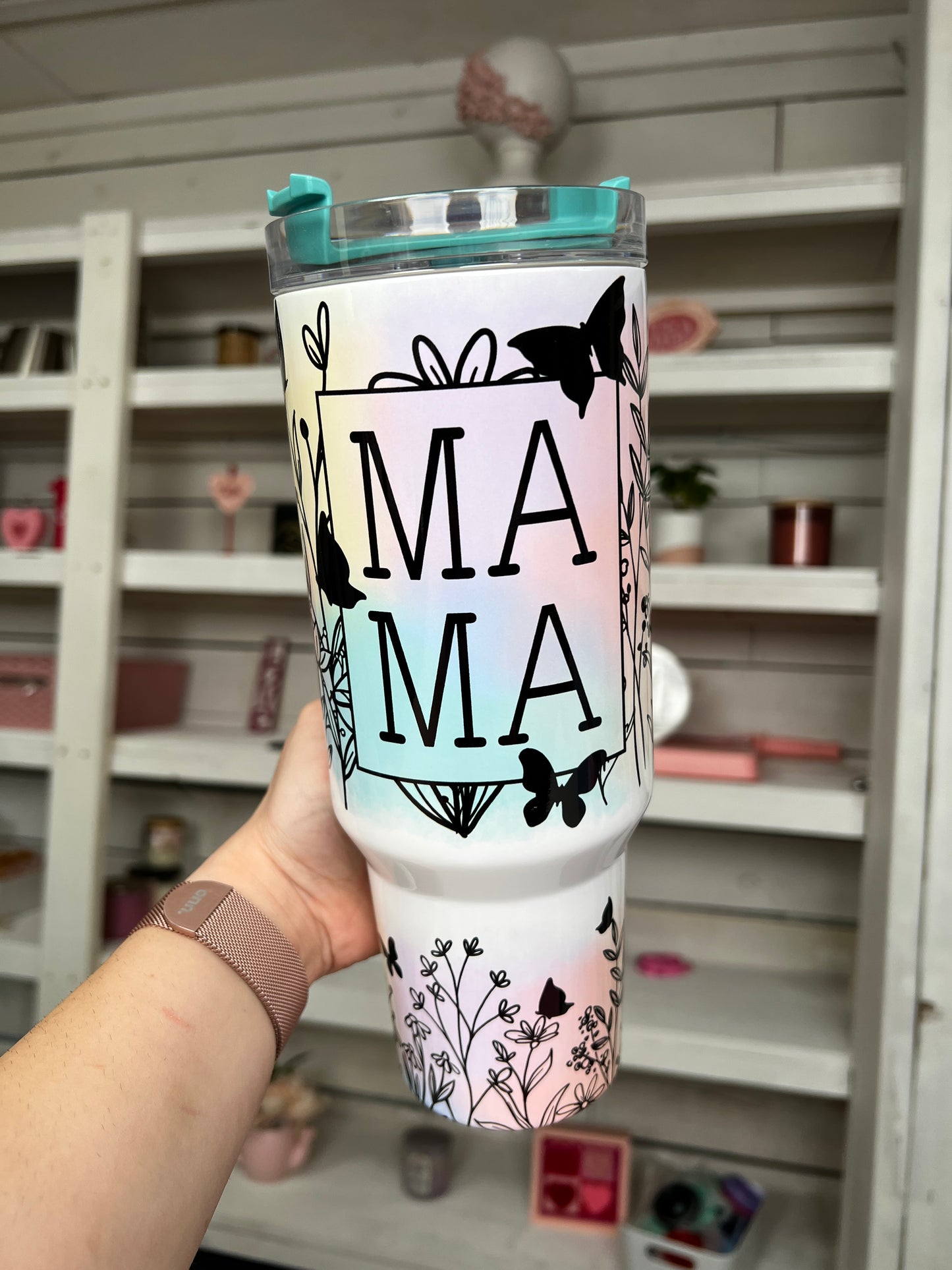 Mama Blue 40oz tumbler