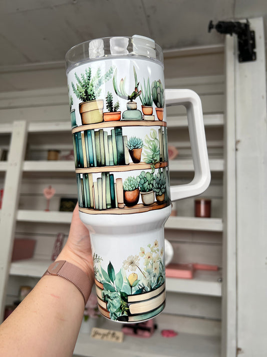 Plant Bookshelf 40oz tumbler
