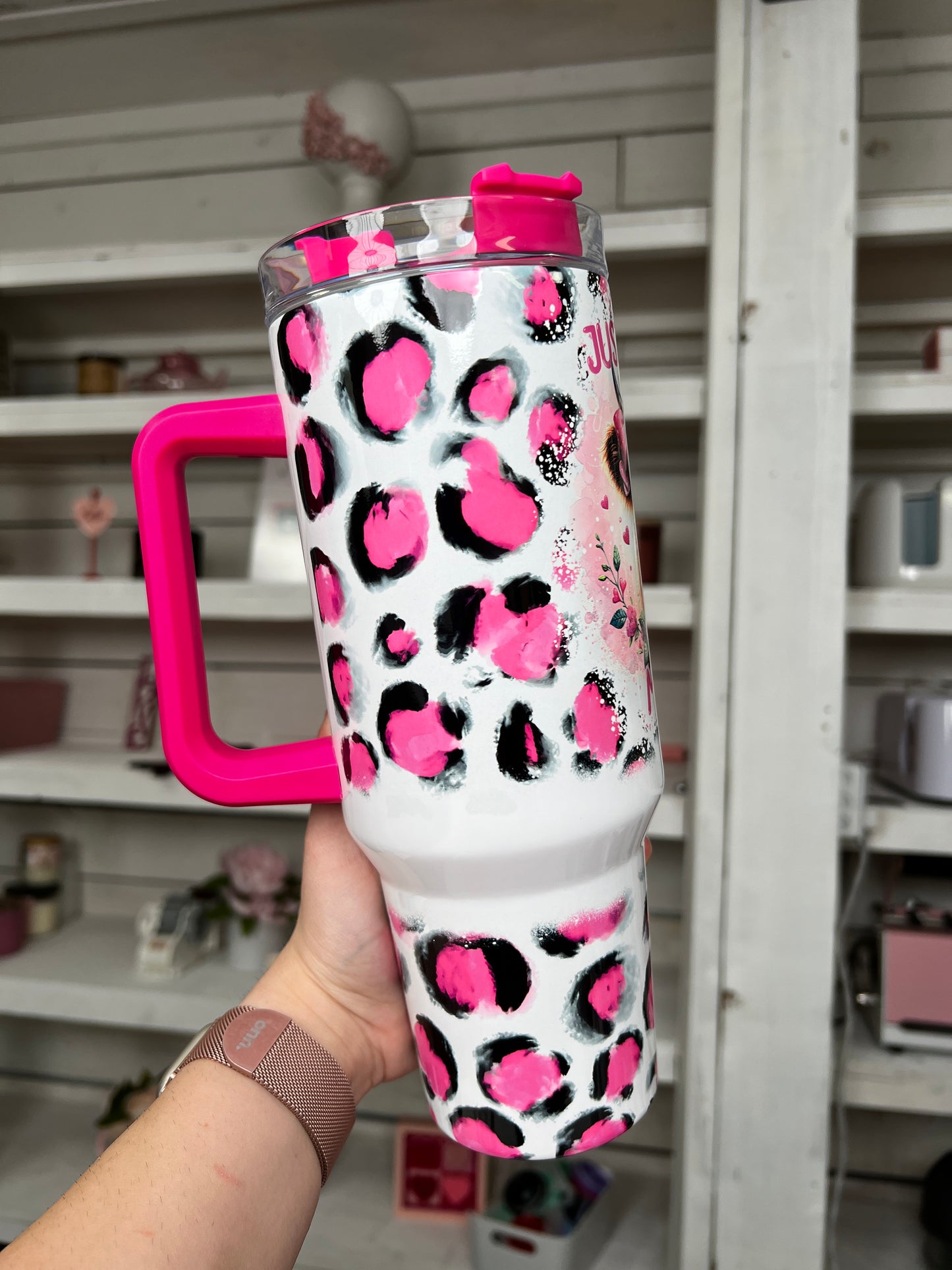 Just A Little Moody Oopsie Hot Pink 40oz tumbler