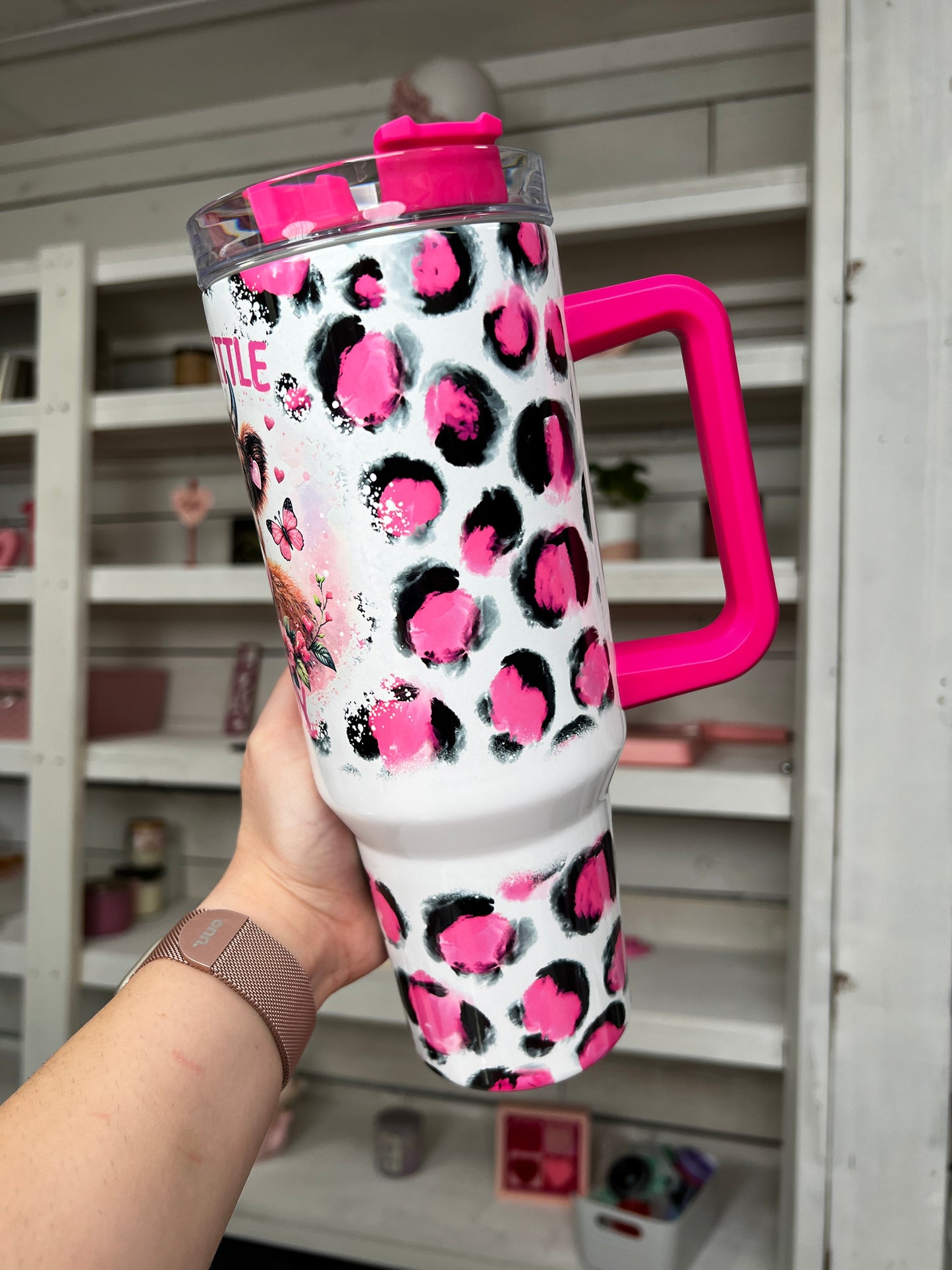 Just A Little Moody Oopsie Hot Pink 40oz tumbler