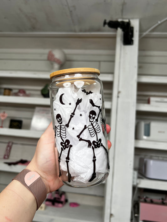 Skelly Clear 16oz Glass