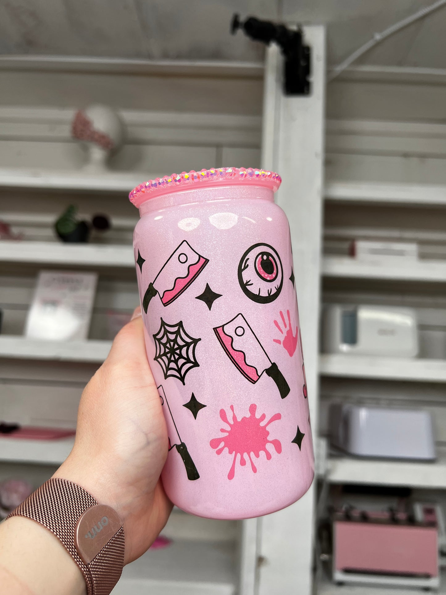 True Crime 16oz Glass Can