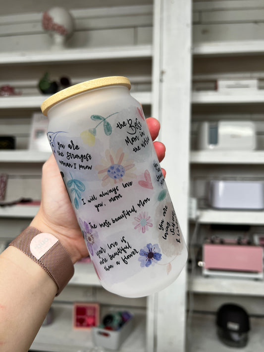 Best Mom Ever Oopsie 16oz Glass