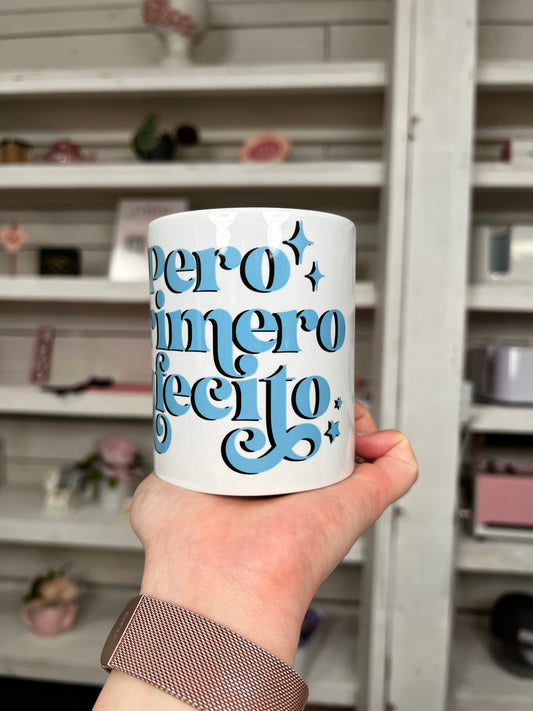 Pero Primero Cafecito Blue Oopsie 11oz Ceramic Mug