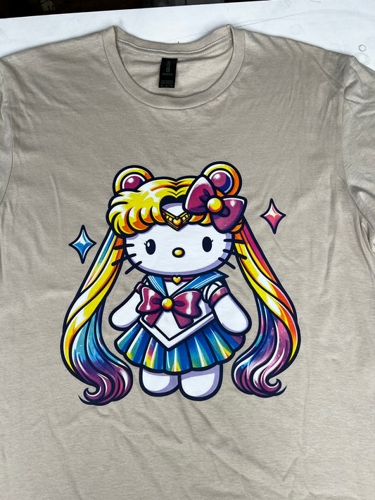 Sailor Kitty Sand Medium T-Shirt