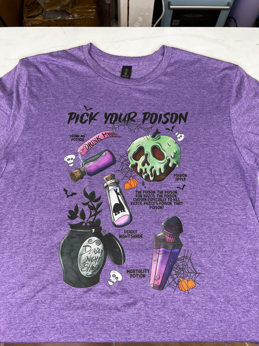 Pick Your Poison Purple Medium T-Shirt