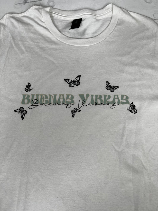 Buenas Vibras White Large T-Shirt
