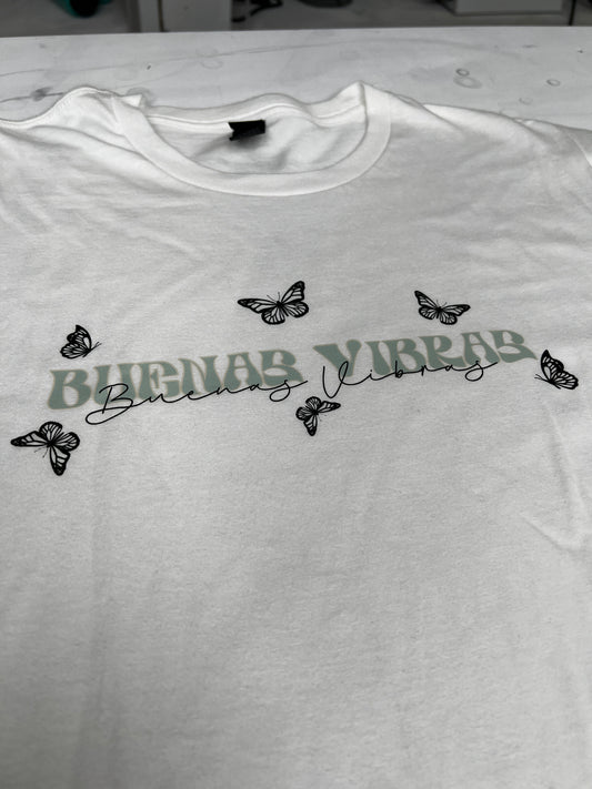 Buenas Vibras White Large T-Shirt