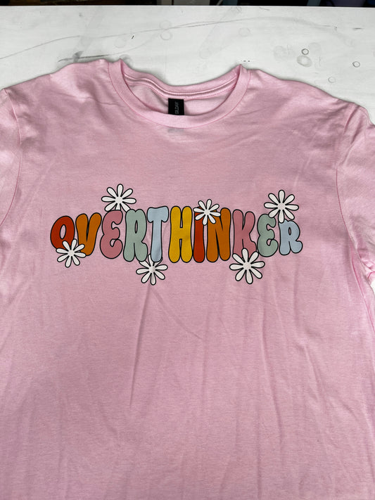 Overthinker Pink Medium T-Shirt