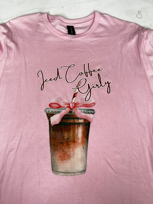 Iced Coffee Girly Pink Medium T-Shirt
