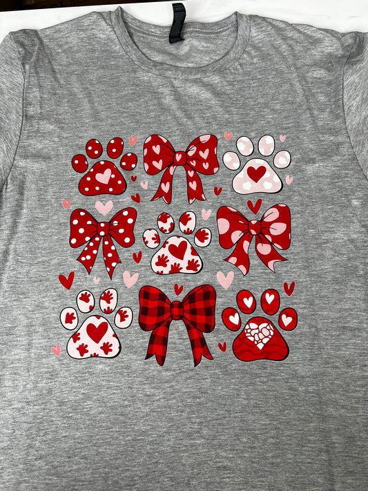 Dog Bows Gray Medium T-Shirt