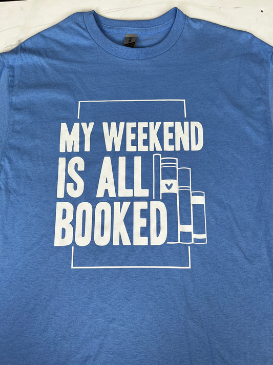 All Booked Up Blue Medium T-Shirt