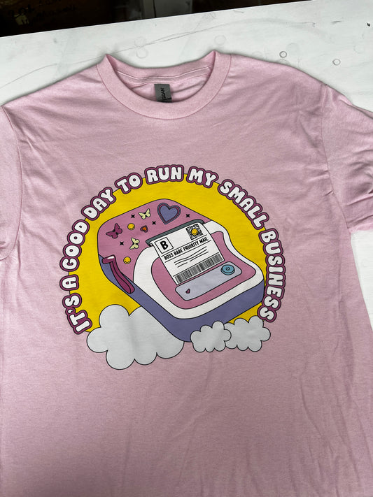 Small Business Owner Pink Small T-Shirt