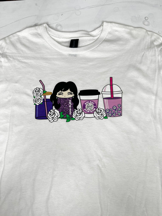 Selena Coffee White Large T-Shirt