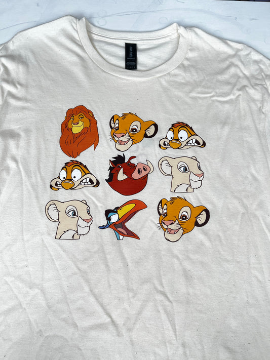 Lion Friends Natural Large T-Shirt