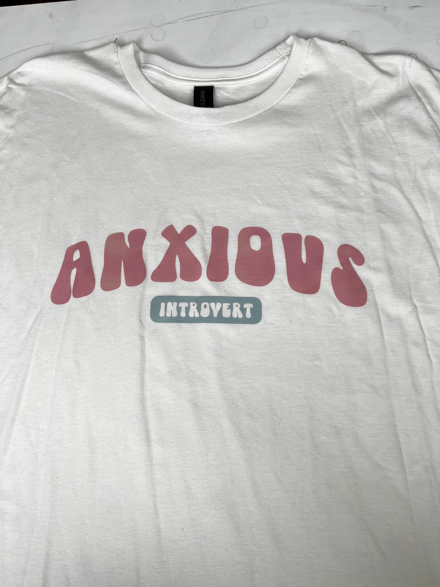 Anxious White X-Large T-Shirt