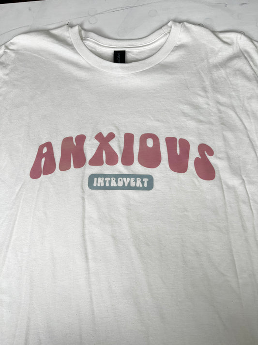 Anxious White X-Large T-Shirt