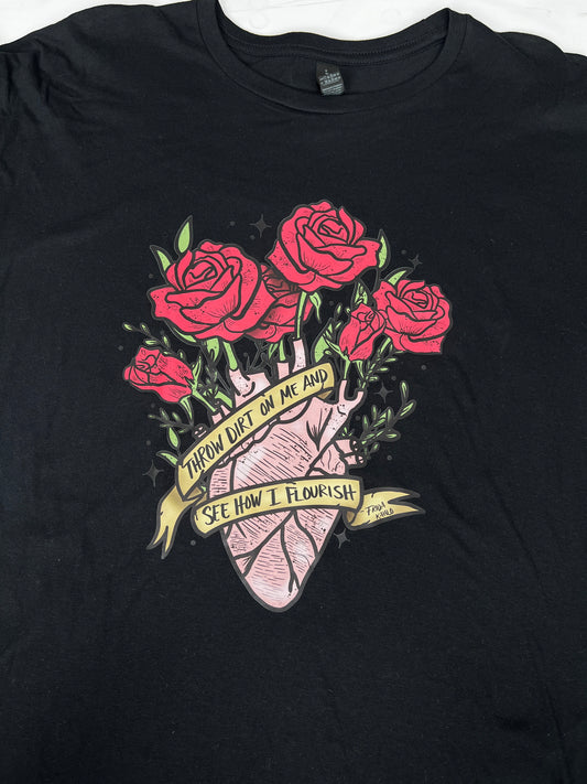 Flourish Black X-Large T-Shirt