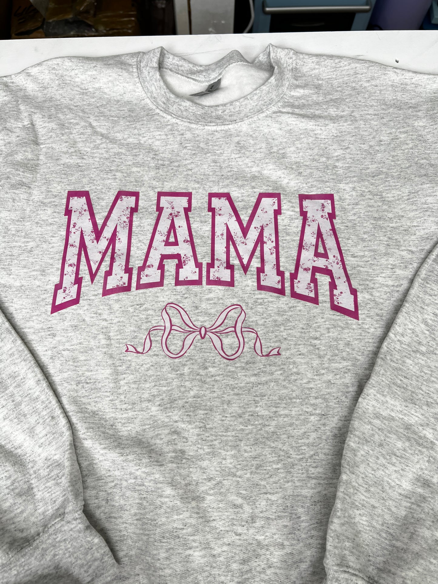 Coquette Mama Gray Large Sweater