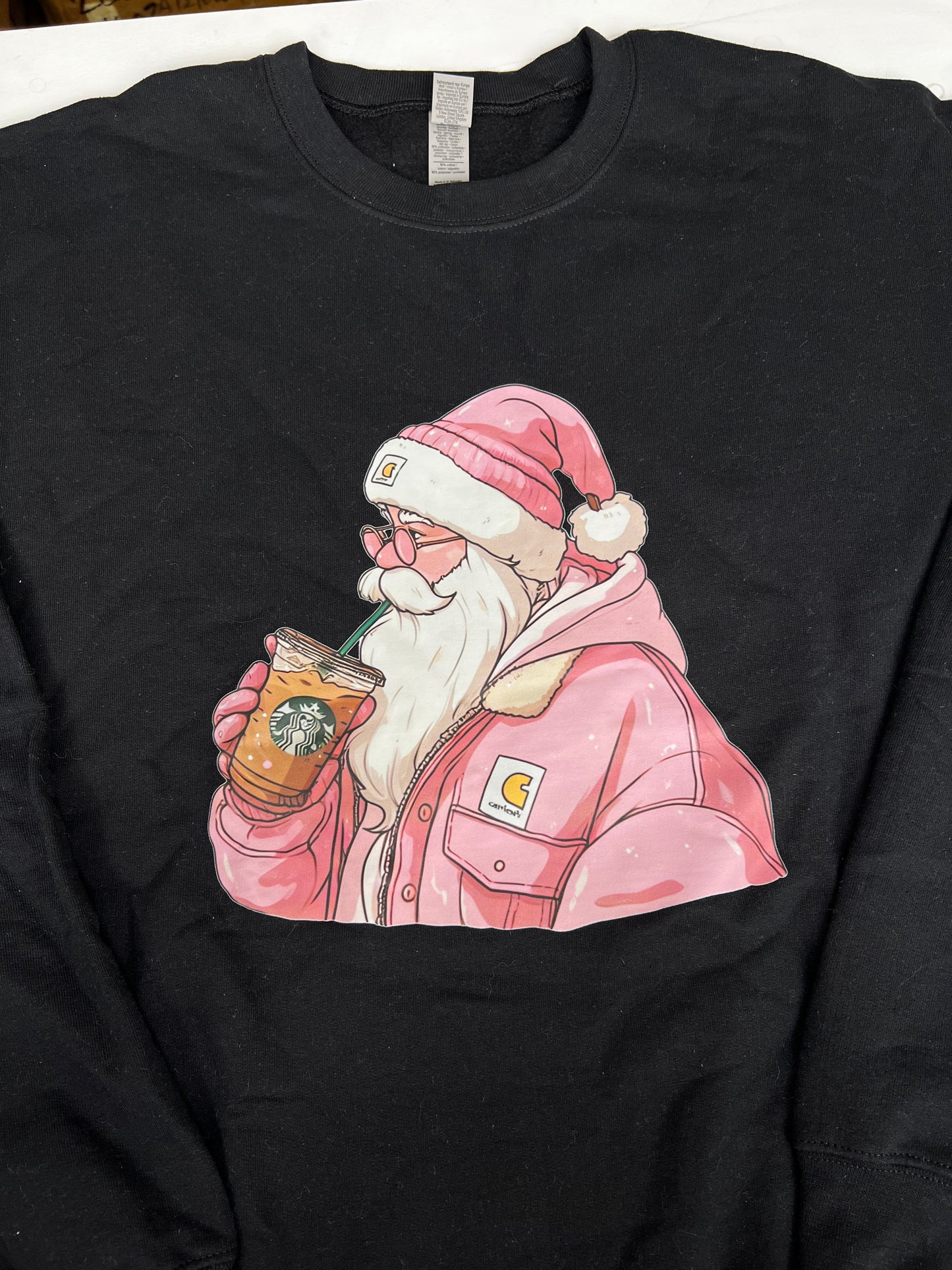 Santa Vibes Black Large Sweater