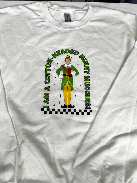 Elf White Large Sweater