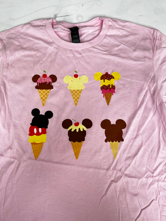 Ice Cream Ears Pink Small T-Shirt