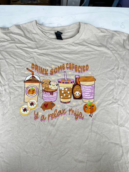 Cafecito Fall Sand X-Large T-Shirt