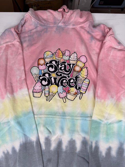 Stay Sweet Color Large Hoodie