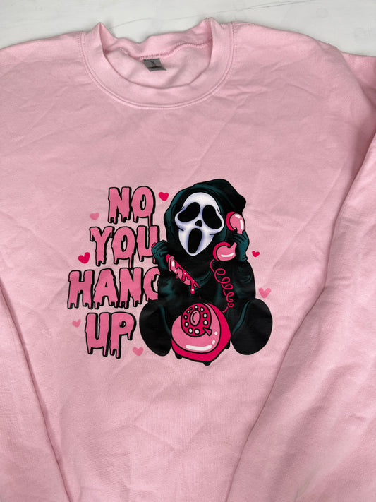 You Hang Up Pink X-Large Sweater