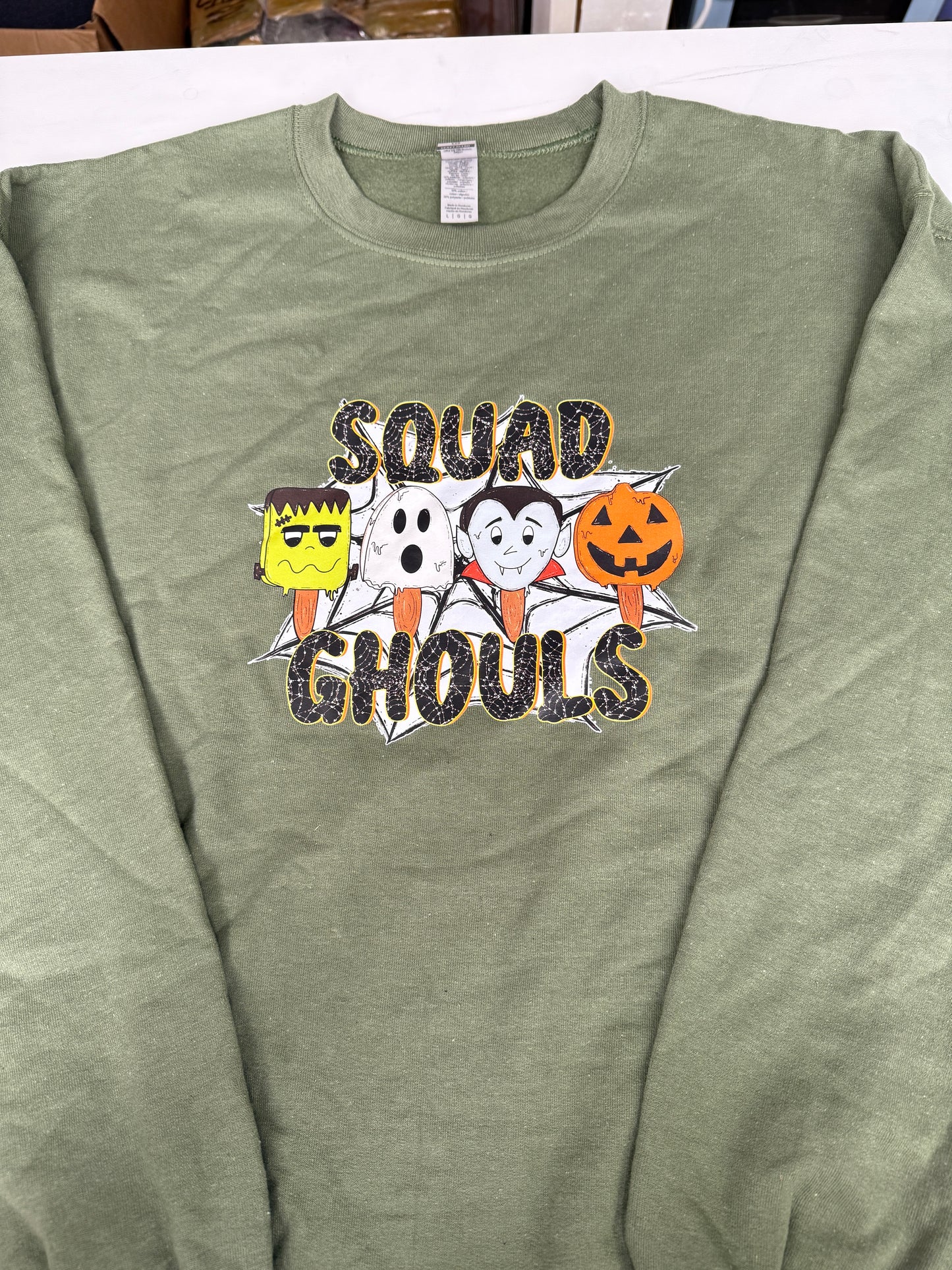 Squad Ghouls Green Large Sweater