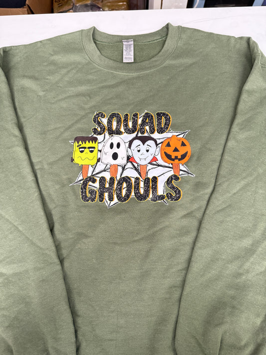 Squad Ghouls Green Large Sweater