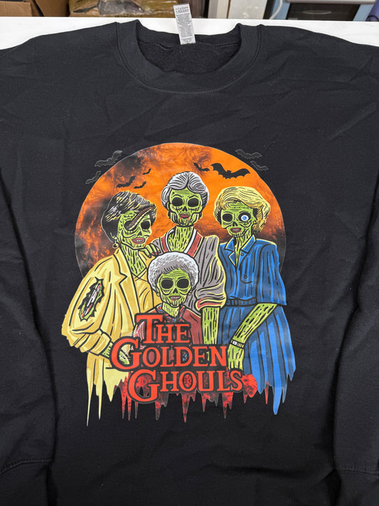 Golden Ghouls Black X-Large Sweater