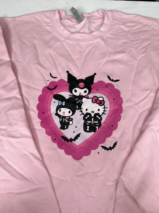 Halloween Kitty Pink X-Large Sweater