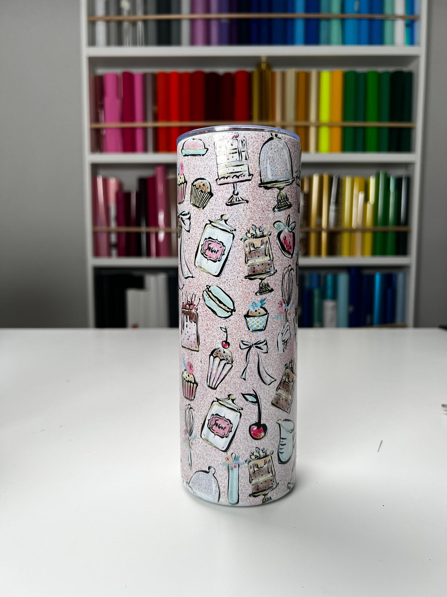 The Baker 20oz tumbler, Baker Lover tumbler, Baking Tools custom stainless tumbler