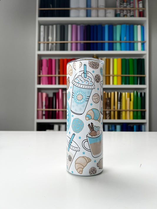 Cafecito Y Chisme 20oz tumbler, Cafecito custom tumbler, Chisme custom stainless tumbler