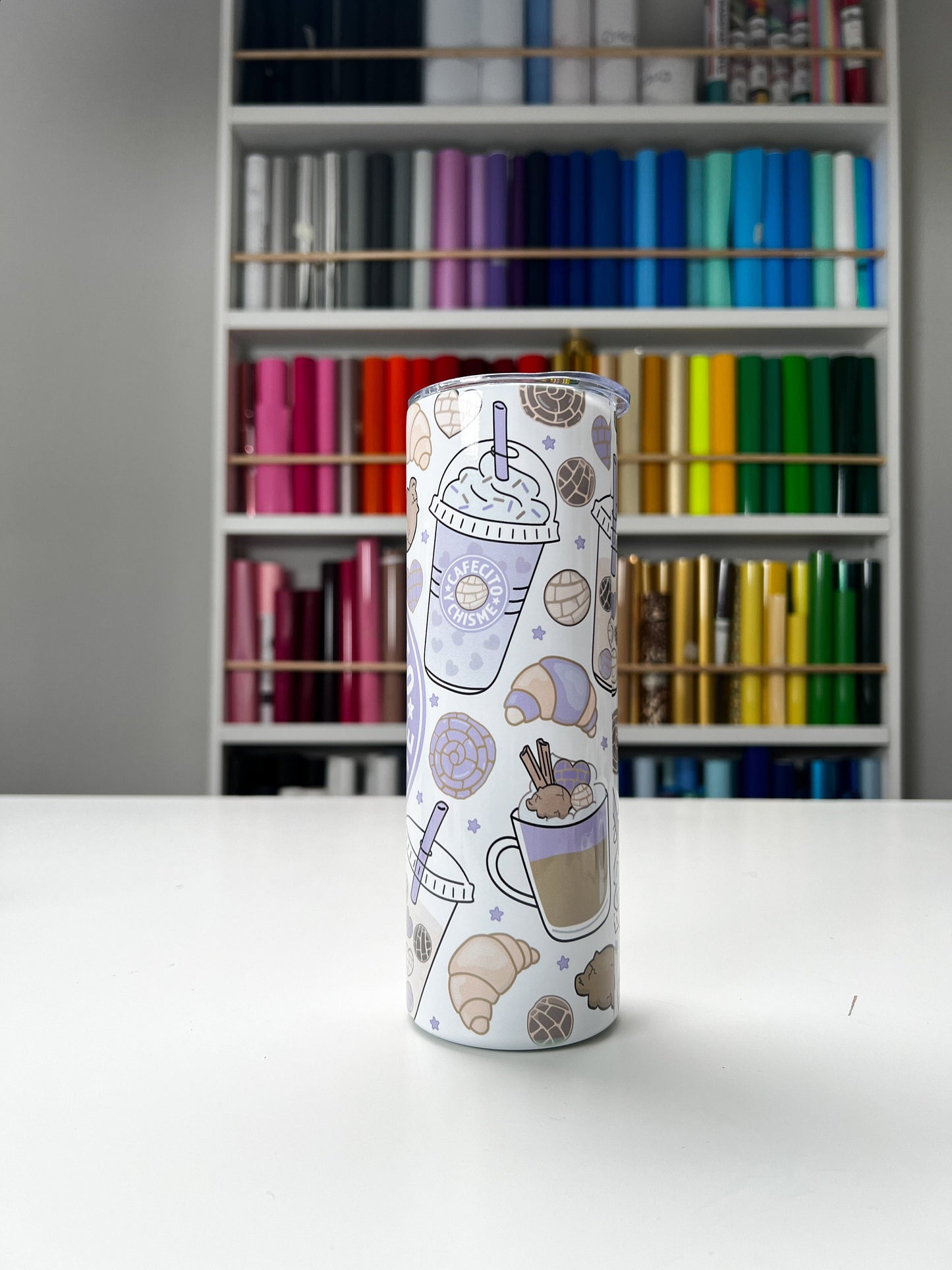 Cafecito Y Chisme 20oz tumbler, Cafecito custom tumbler, Chisme custom stainless tumbler