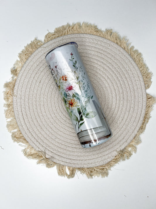 Book Lover 20oz tumbler, Just One More Chapter custom tumbler, Bookish custom stainless tumbler